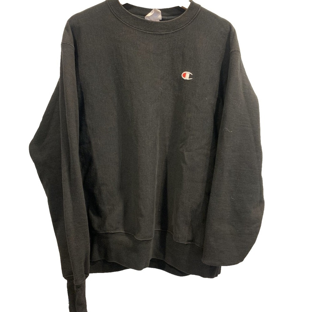 Mens Champion Sweater Size XL Black‎ Pullover